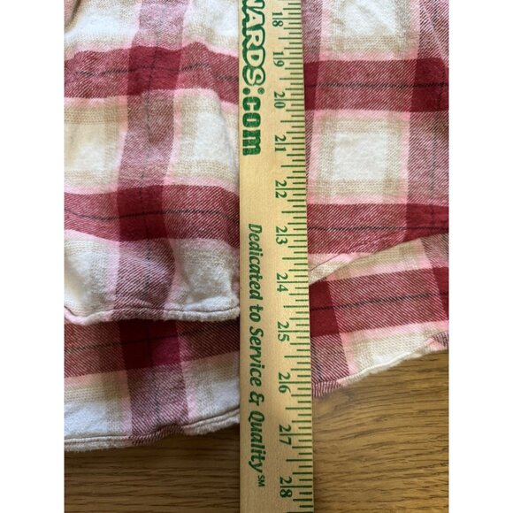 Old Navy The Boyfriend Shirt Size Medium Plaid Long Sleeve Button Down Cotton - Picture 4 of 13